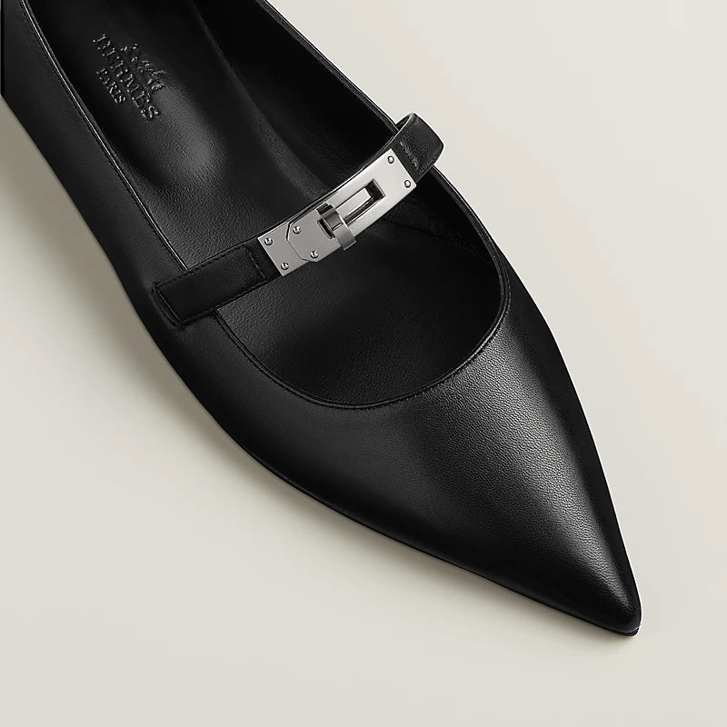 HERMÈS NAPPA LEATHER KELLY BALLET FLATS