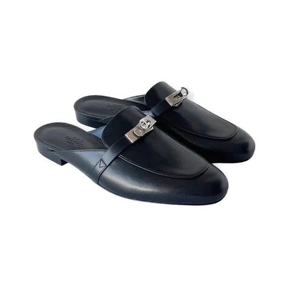HERMÈS KELLY OZ CALFSKIN LEATHER MULES