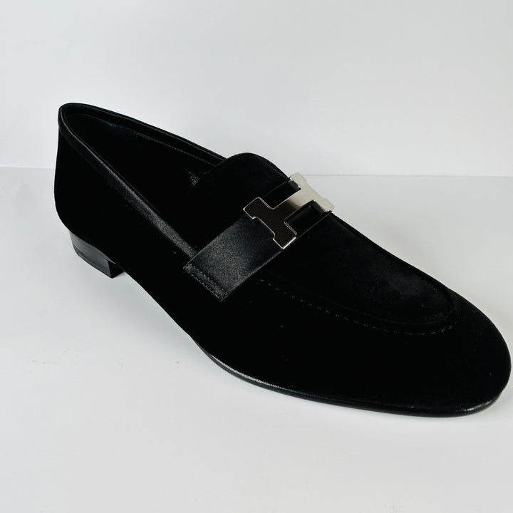 HERMÈS PARIS VELVET LOAFERS