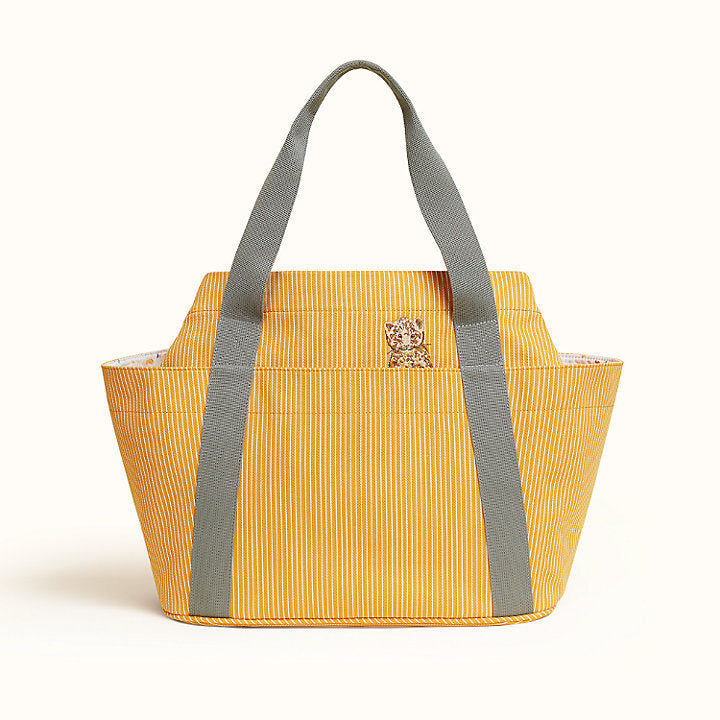 HERMÈS PASSE PASSE STRIPED NAPPY TOTE BAG