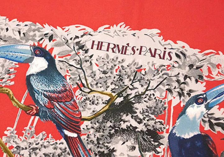 HERMÈS CARRE STOLE EQUATEUR ANIMAL SILK SCARF BY ROBERT DALLET