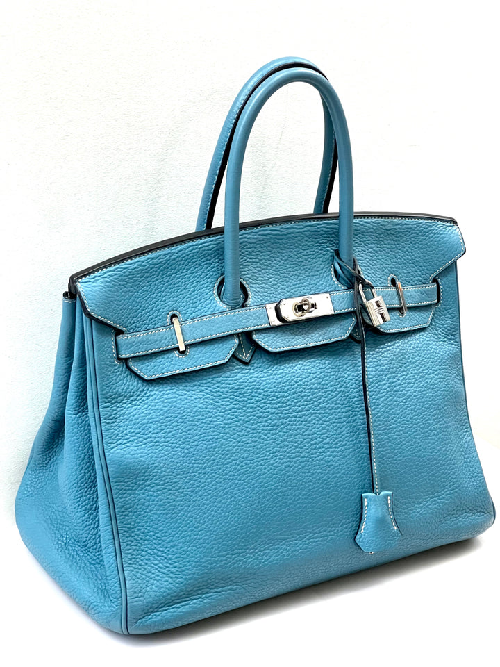 HERMÈS TOGO BIRKIN 35 IN BLUE JEAN-HS