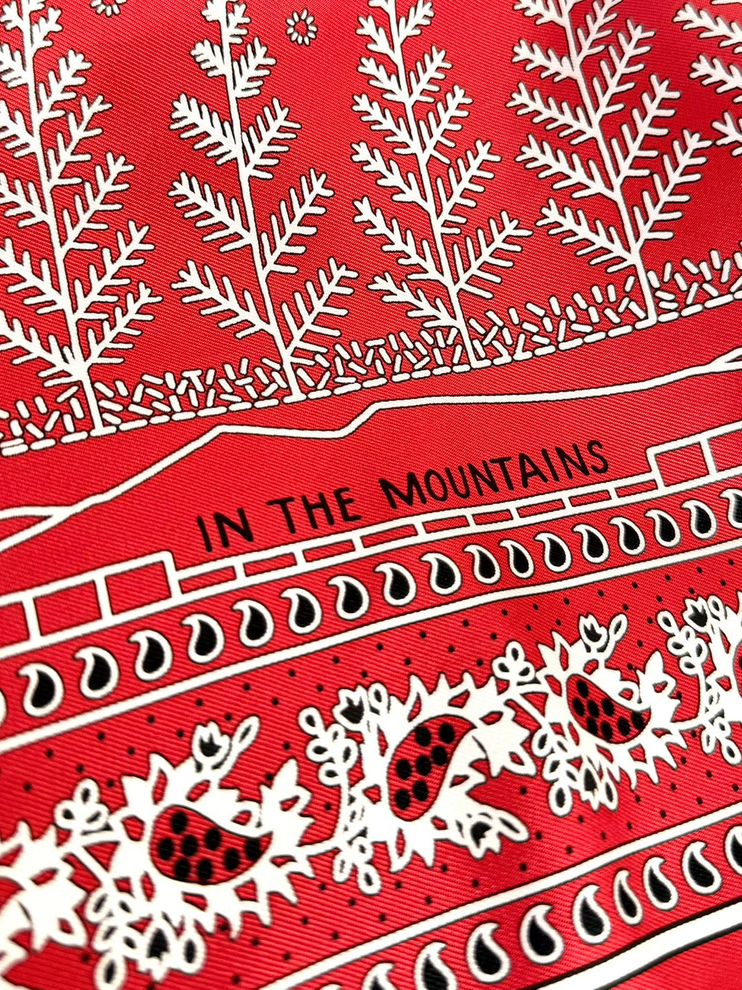 HERMÈS IN THE MOUNTAINS SILK BANDANA SCARF
