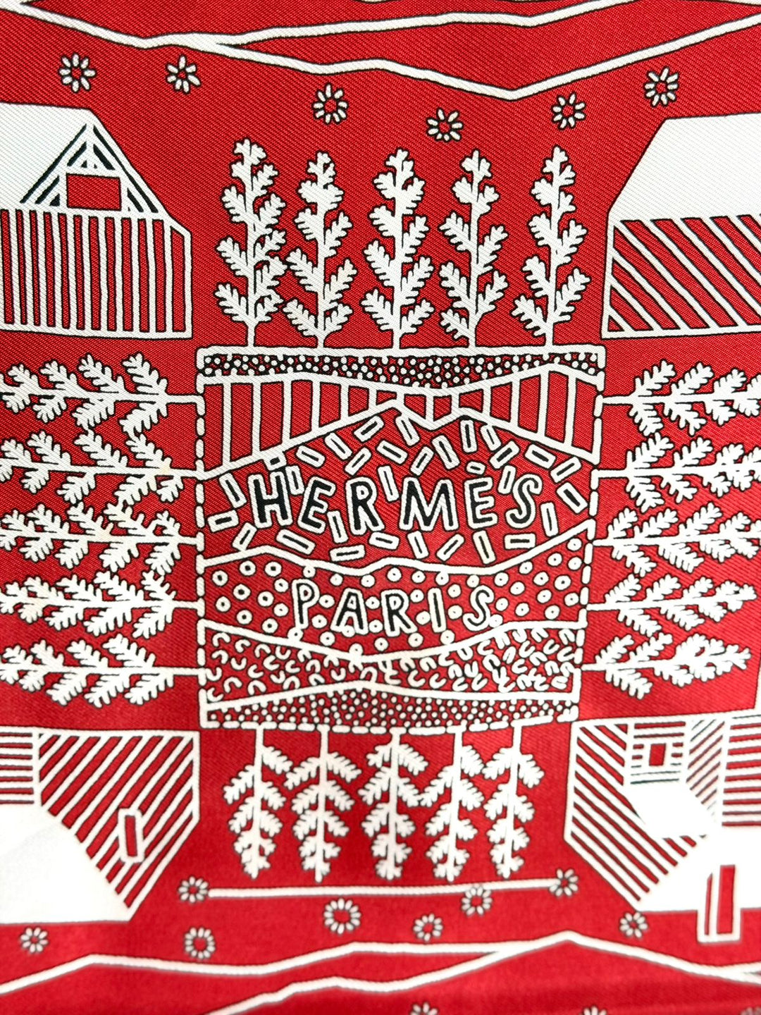 HERMÈS IN THE MOUNTAINS SILK BANDANA SCARF