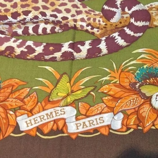 HERMÈS JUNGLE LOVE CASHMERE SILK OVERSIZED SCARF SHAWL