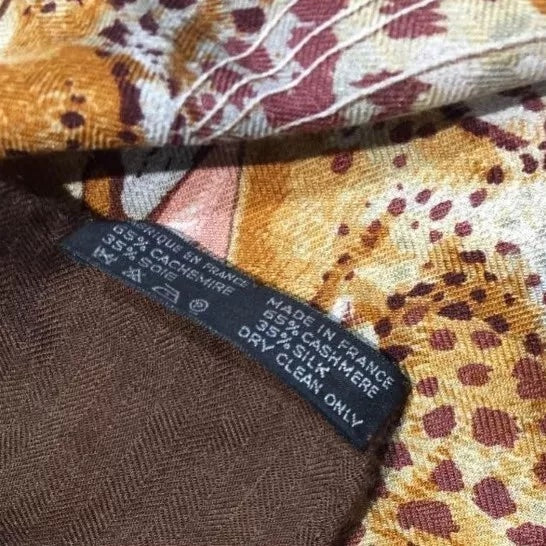 HERMÈS JUNGLE LOVE CASHMERE SILK OVERSIZED SCARF SHAWL