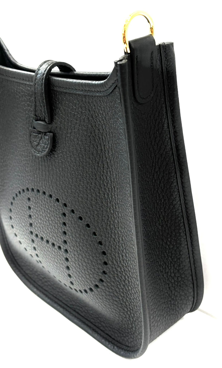 HERMÈS EVELYNE 16 AMAZONE TAURILLON CLEMENCE LEATHER CROSSBODY BAG IN NOIR