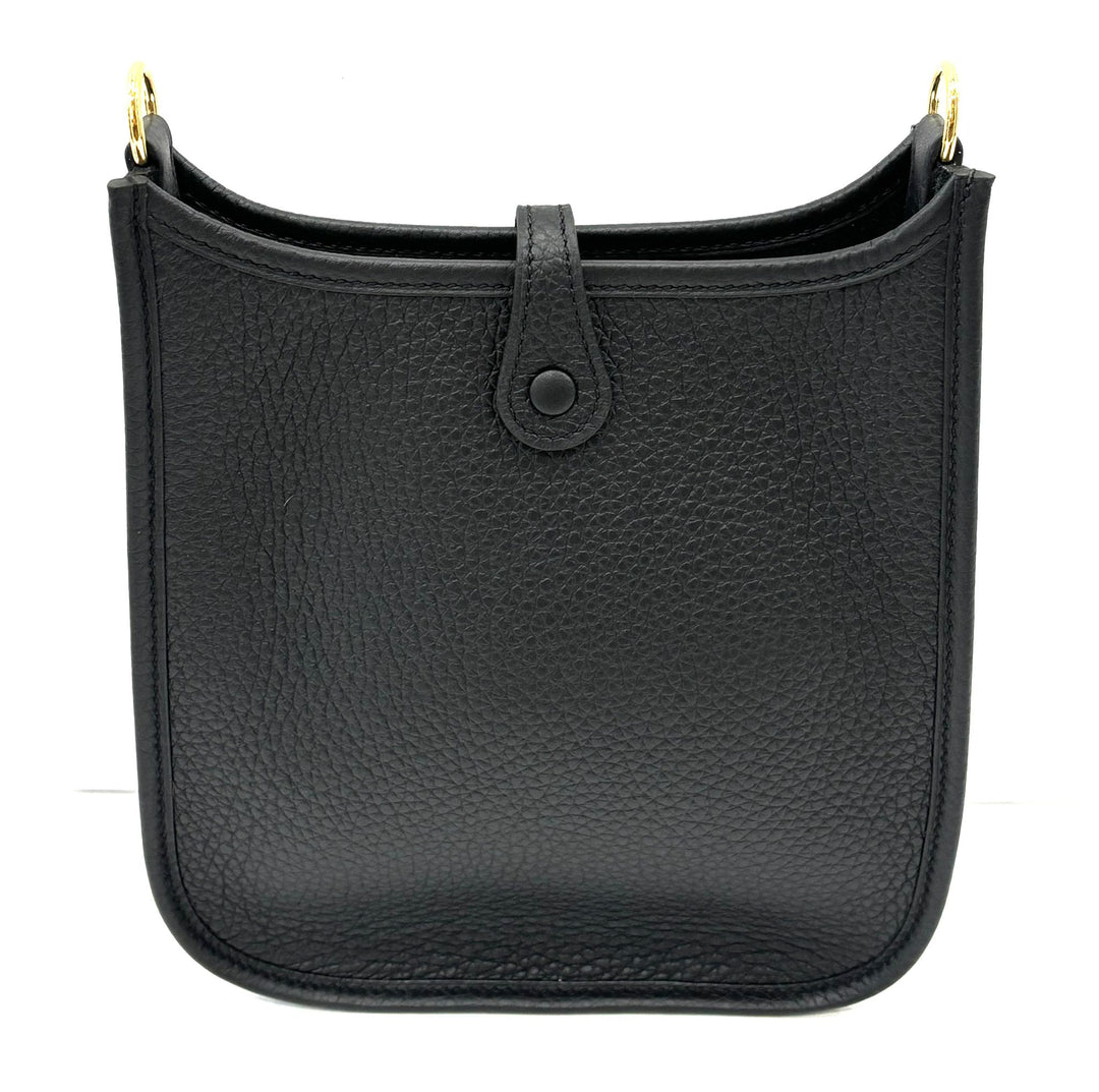 HERMÈS EVELYNE 16 AMAZONE TAURILLON CLEMENCE LEATHER CROSSBODY BAG IN NOIR