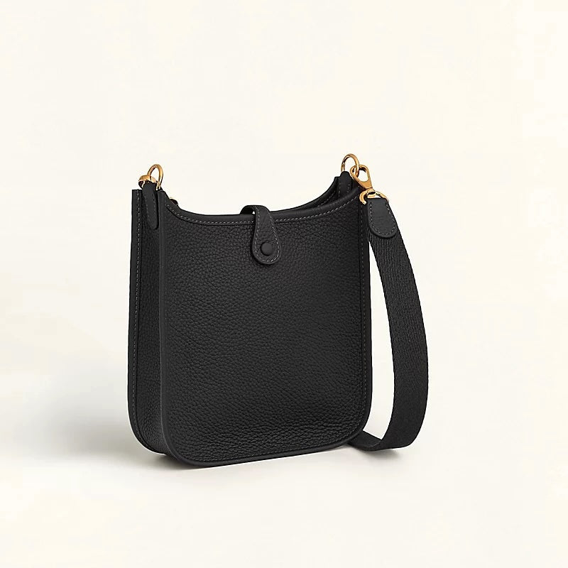 HERMÈS EVELYNE 16 AMAZONE TAURILLON CLEMENCE LEATHER CROSSBODY BAG IN NOIR
