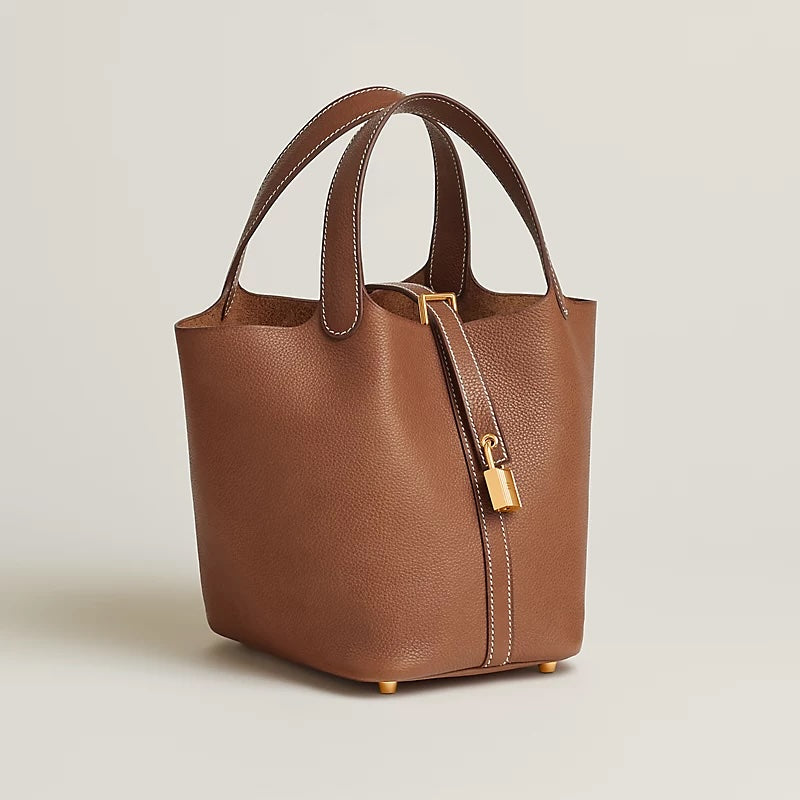 HERMÈS PICITON LOCK 18 BARENIA FAUBORG CALFSKIN LEATHER BAG