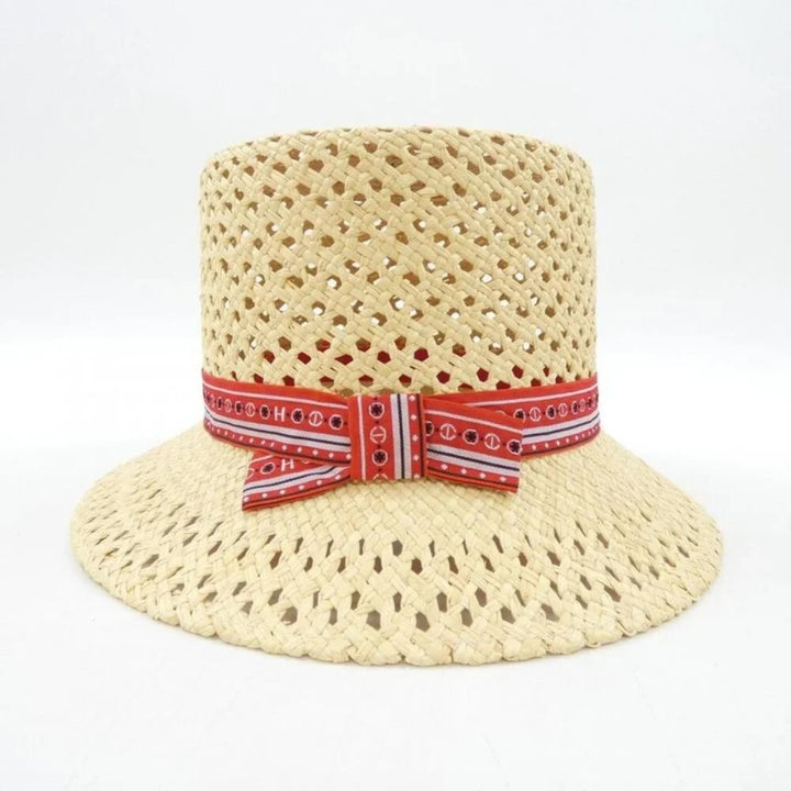HERMÈS ADELE STRAW BOATER HAT