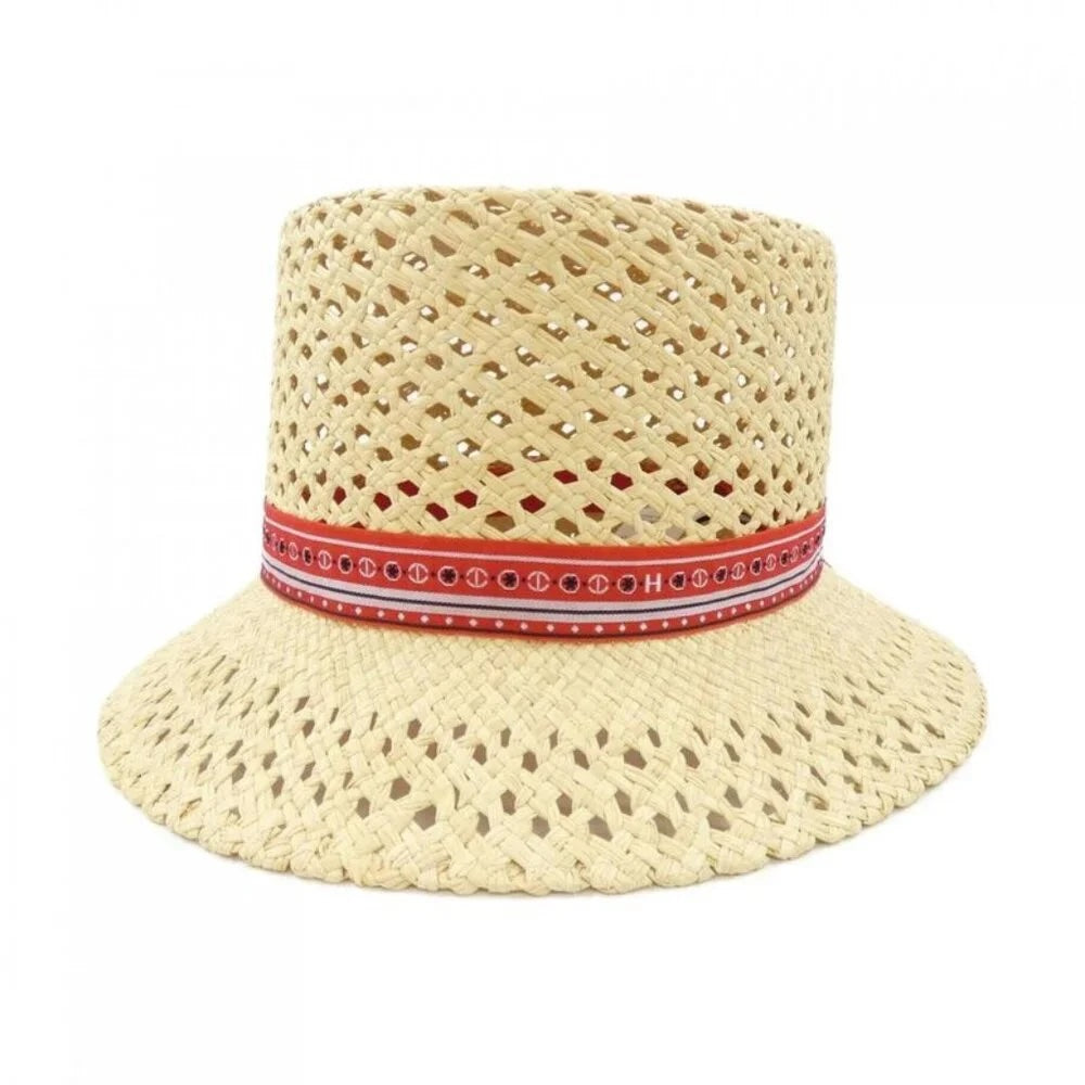 HERMÈS ADELE STRAW BOATER HAT