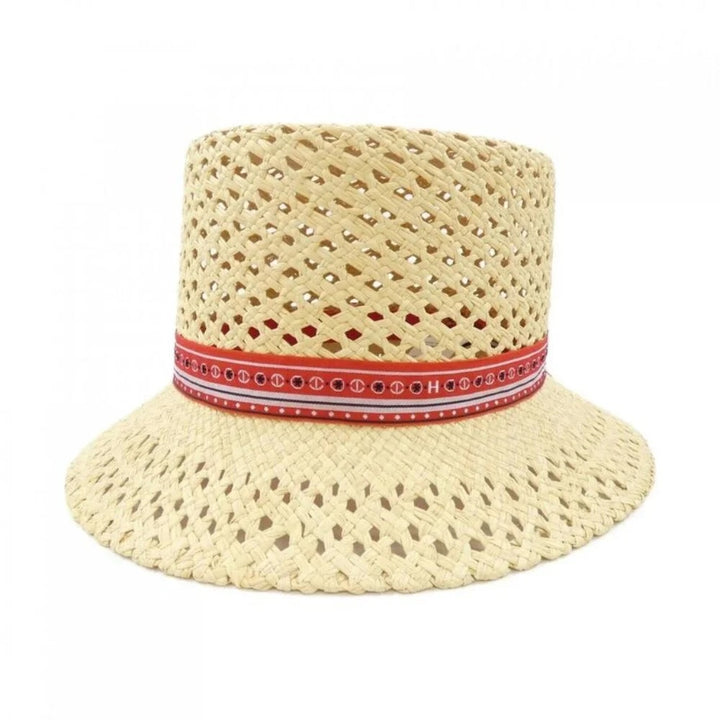 HERMÈS ADELE STRAW BOATER HAT