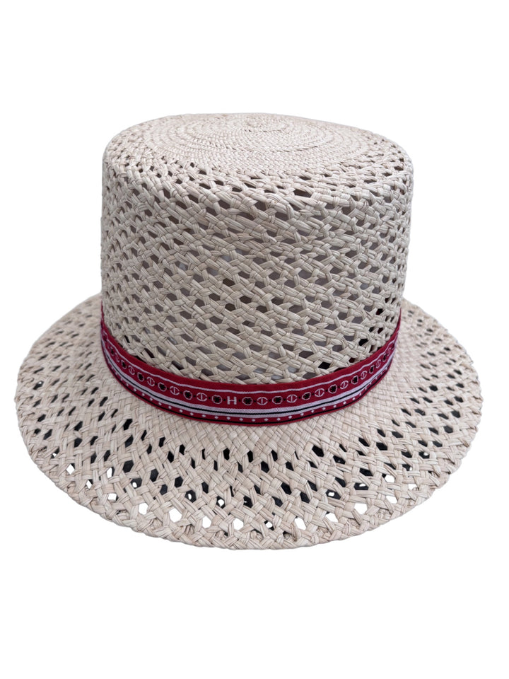HERMÈS ADELE STRAW BOATER HAT