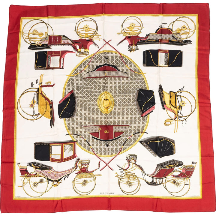 HERMÈS CARRÉ LES VOITURES À TRANSFORMATION SILK SCARF