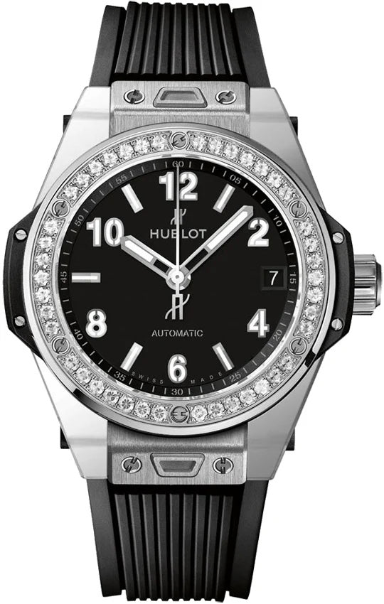 HUBLOT BIG BANG ONE CLICK STEEL DIAMONDS 39MM WATCH