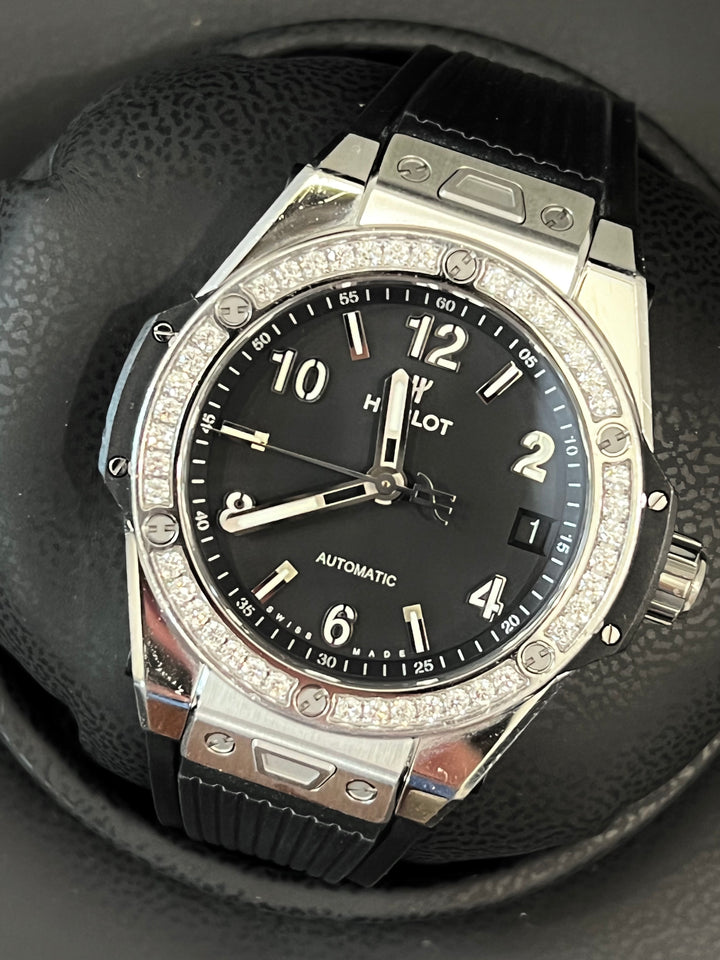 HUBLOT BIG BANG ONE CLICK STEEL DIAMONDS 39MM WATCH