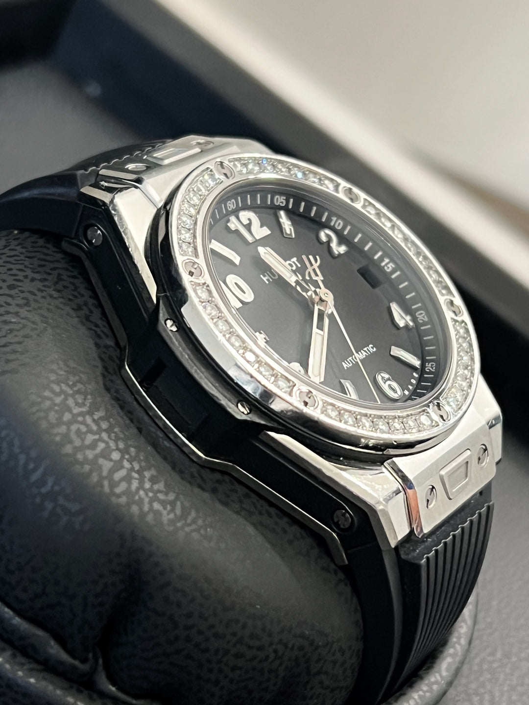 HUBLOT BIG BANG ONE CLICK STEEL DIAMONDS 39MM WATCH