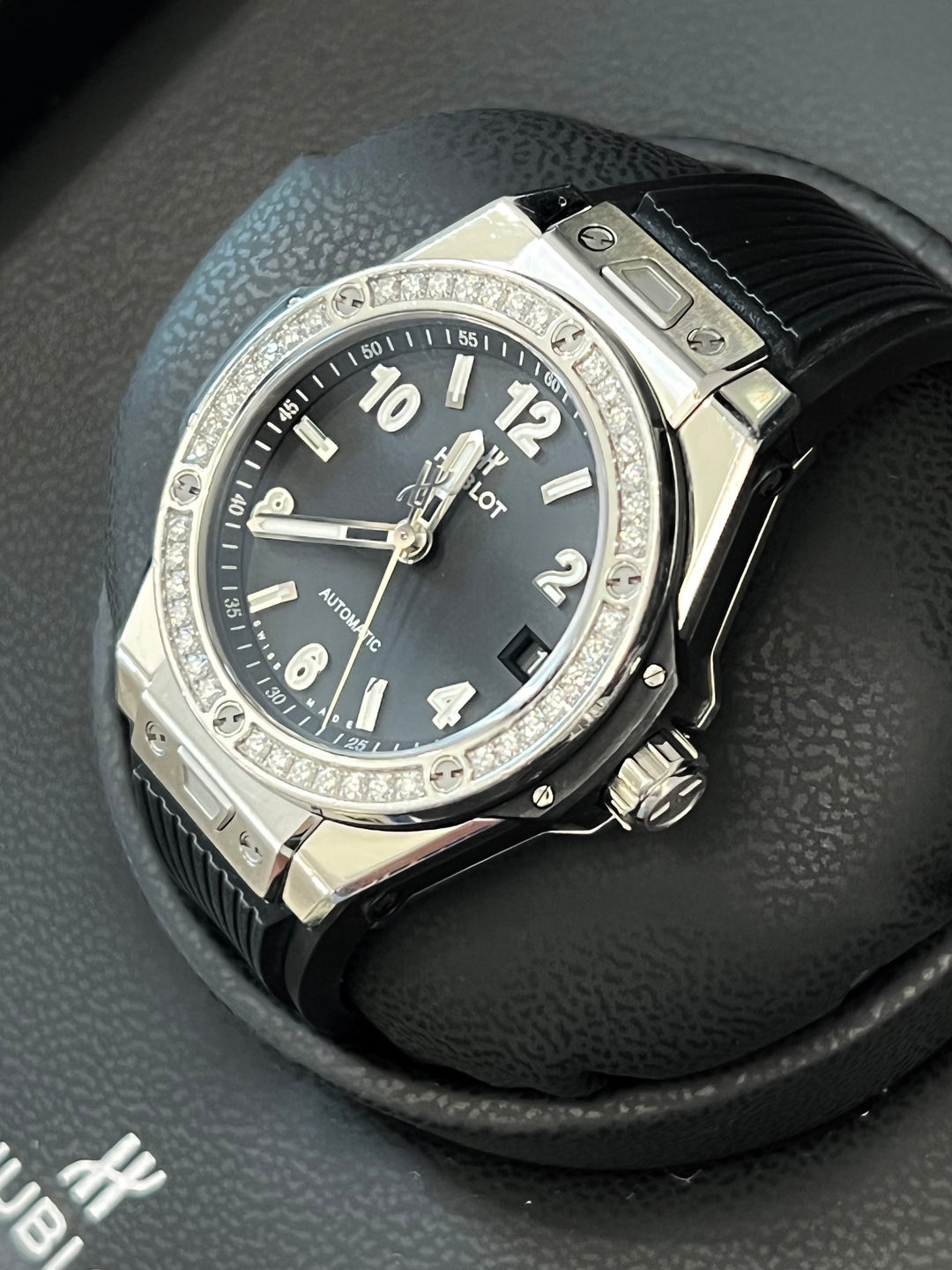 HUBLOT BIG BANG ONE CLICK STEEL DIAMONDS 39MM WATCH