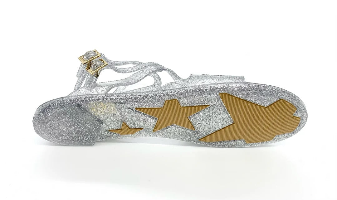 JIMMY CHOO LANCE GLADIATOR JELLY SANDALS