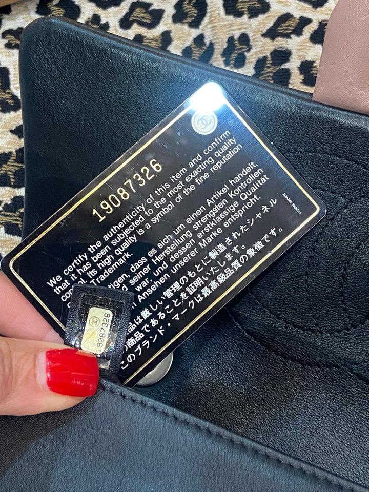 CHANEL QUILTED LEATHER DUO TONE FLAP BAG