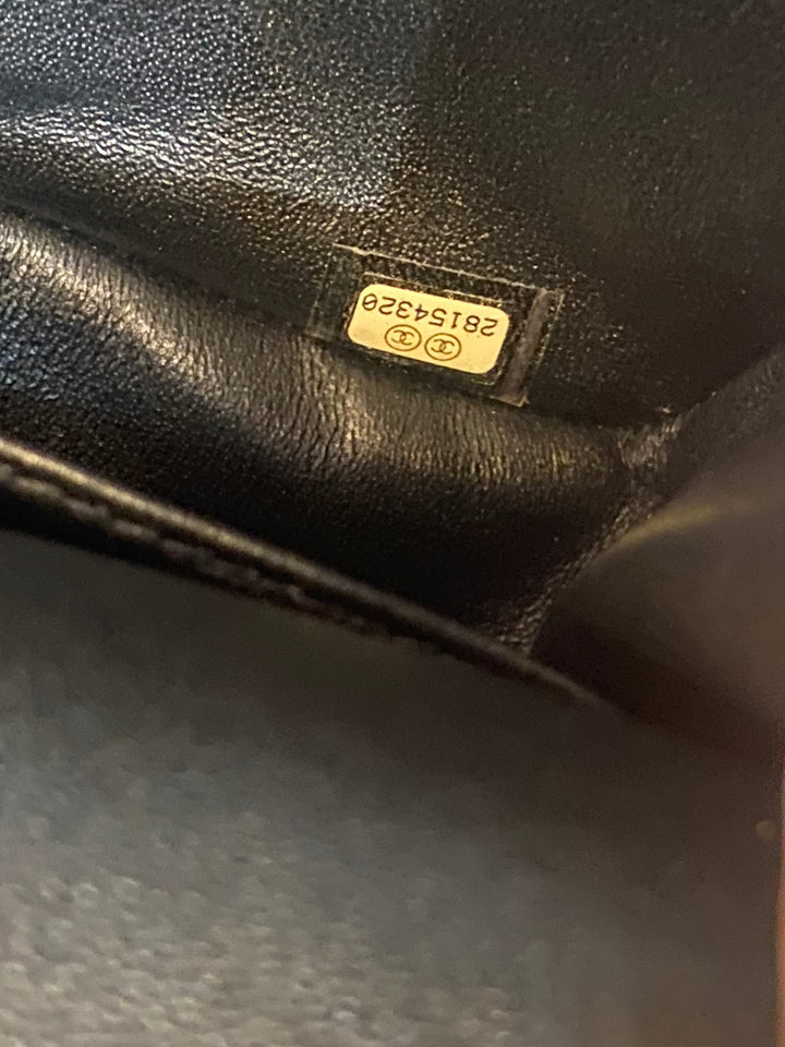 CHANEL LAMBSKIN METALLIC CALFSKIN CROC EMBOSSED FLAP BAG