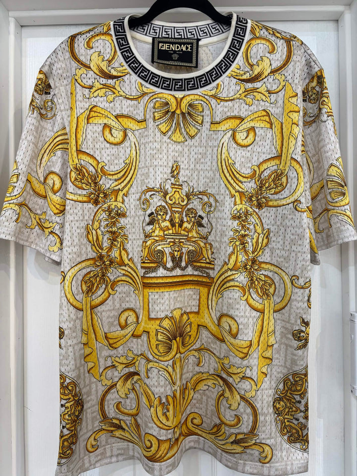 FENDACE BAROQUE PRINTED PERFORATED MEN&