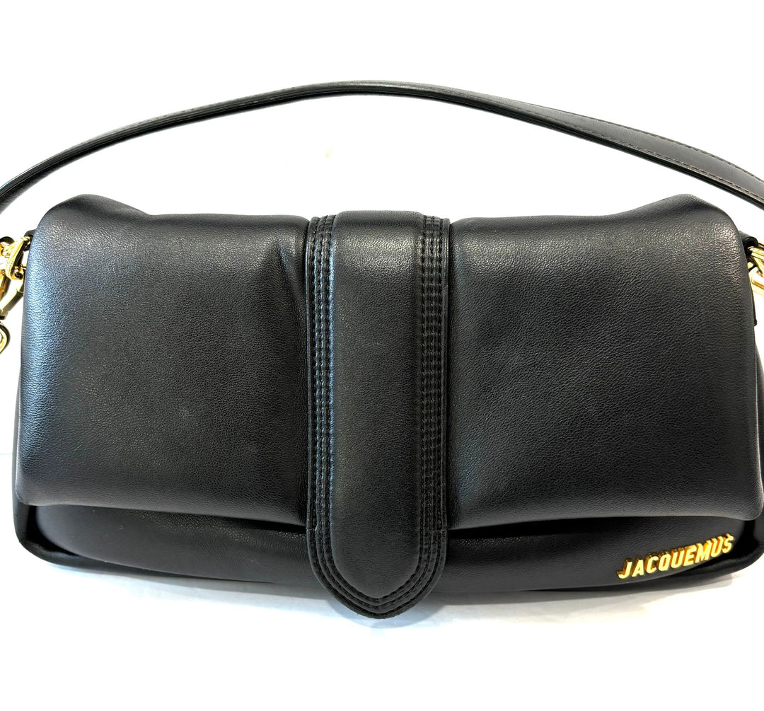 JACQUEMUS LE BAMBIMOU PADDED LAMBSKIN LEATHER SHOULDER BAG