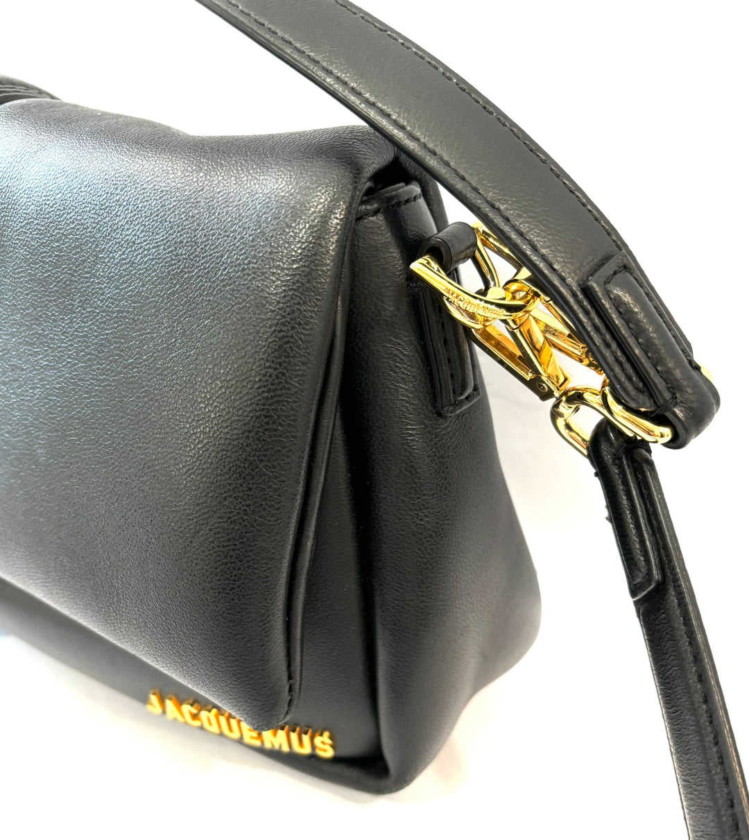 JACQUEMUS LE BAMBIMOU PADDED LAMBSKIN LEATHER SHOULDER BAG