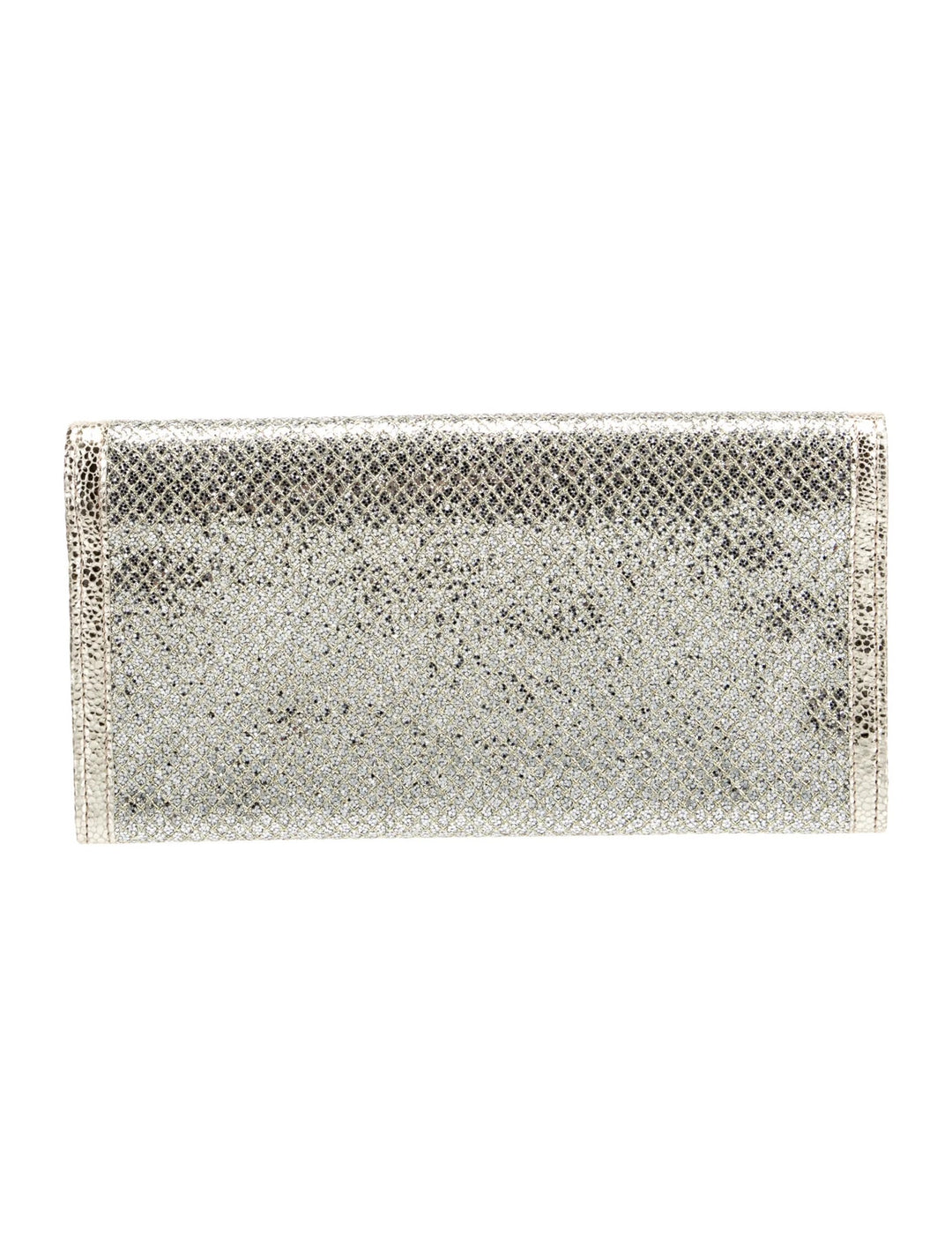 JIMMY CHOO REESE METALLIC GLITTER CLUTCH BAG