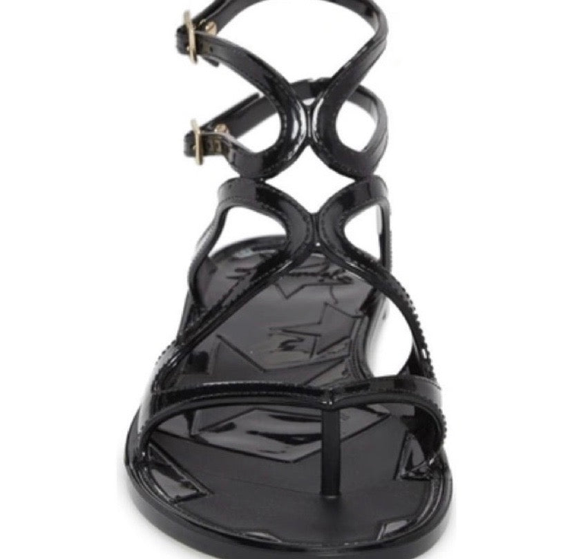 JIMMY CHOO LANCE GLADIATOR JELLY SANDALS