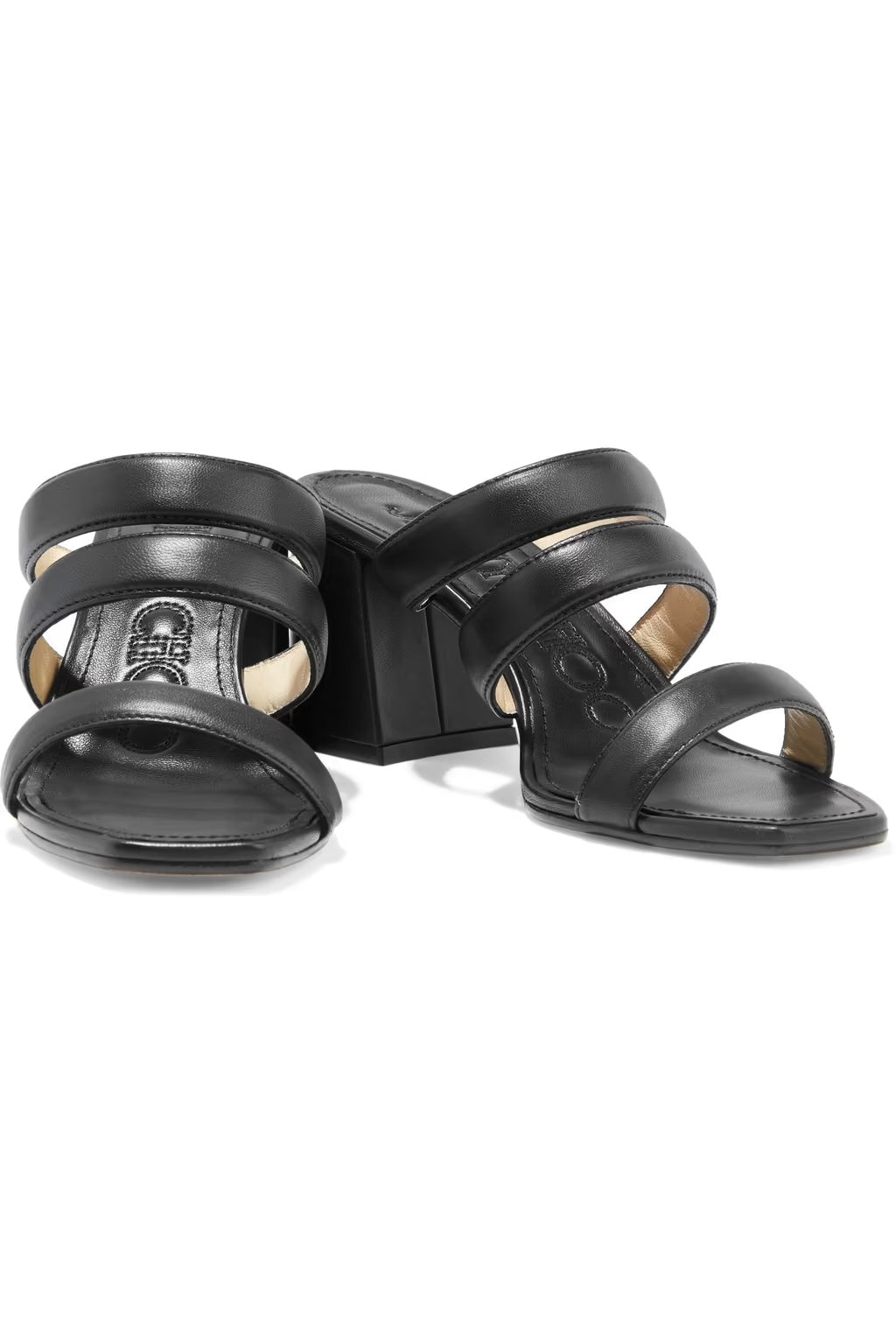 JIMMY CHOO AUNA 65 NAPPA LEATHER MULE SANDALS