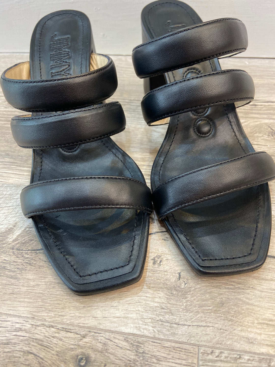 JIMMY CHOO AUNA 65 NAPPA LEATHER MULE SANDALS