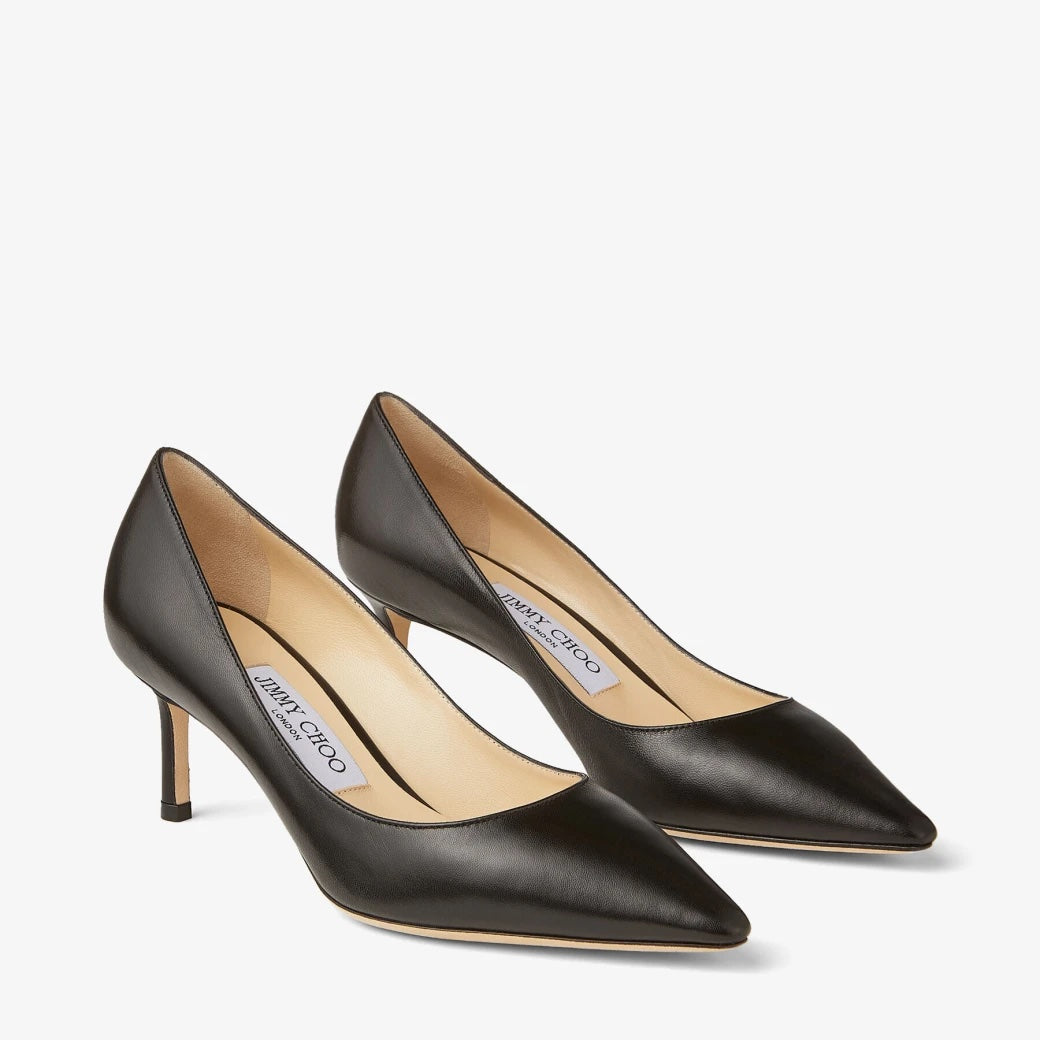 パンプス JIMMY CHOO ALIX 60 SHINY CALF LEATHER PUMPS Lot - JIMMY CHOO TWO PAIRS OF BLACK SHINY CALF LEATHER HEELS