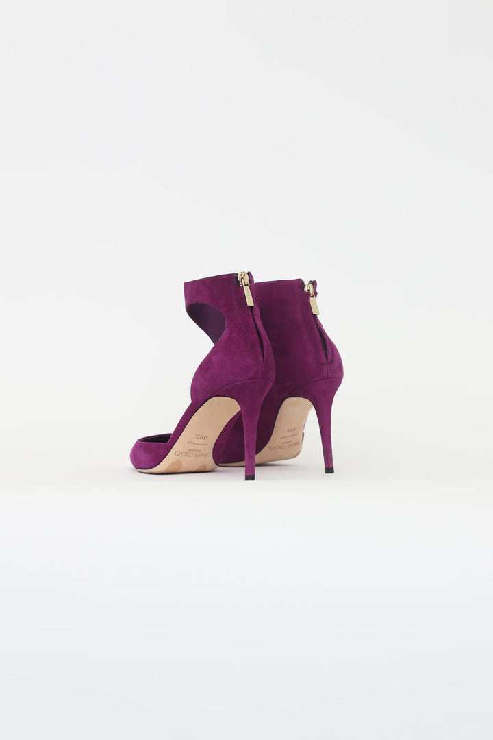 JIMMY CHOO TARIS 85 MADELINE SUEDE BOOTIES