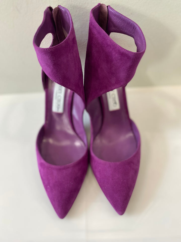 JIMMY CHOO TARIS 85 MADELINE SUEDE BOOTIES