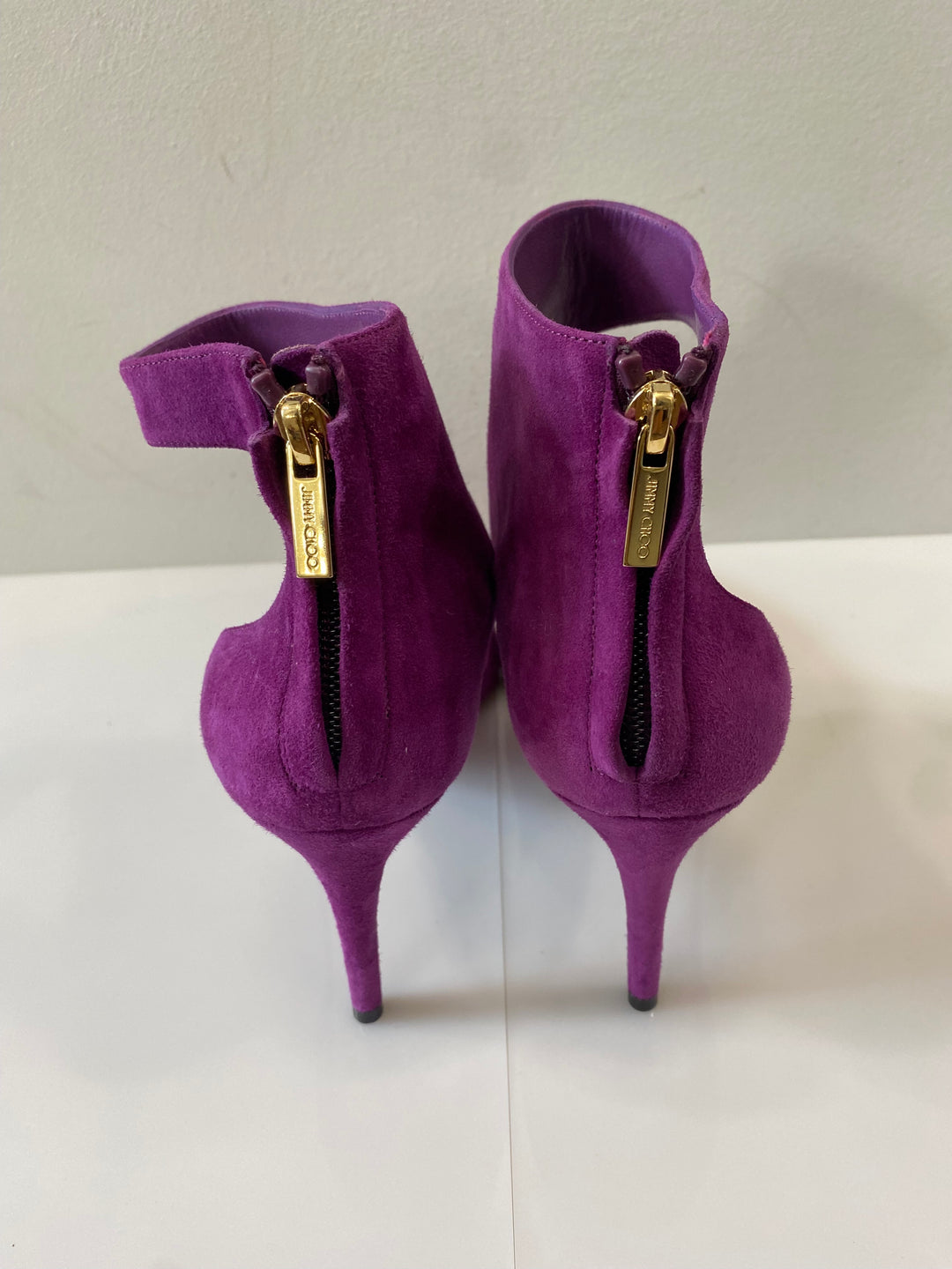 JIMMY CHOO TARIS 85 MADELINE SUEDE BOOTIES
