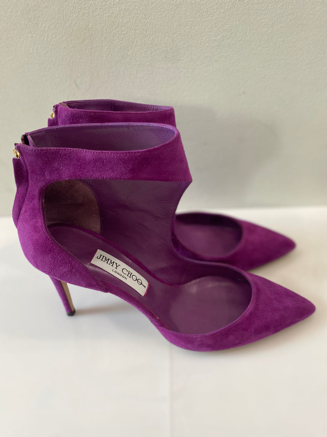 JIMMY CHOO TARIS 85 MADELINE SUEDE BOOTIES