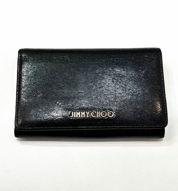 JIMMY CHOO MARLEE CALFSKIN LEATHER BI-FOLD WALLET