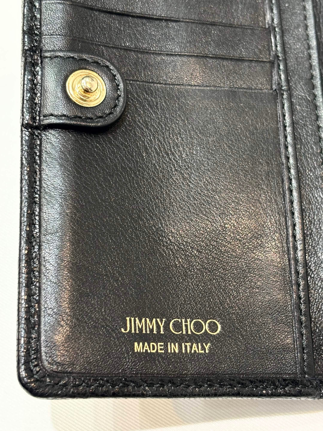 JIMMY CHOO MARLEE CALFSKIN LEATHER BI-FOLD WALLET