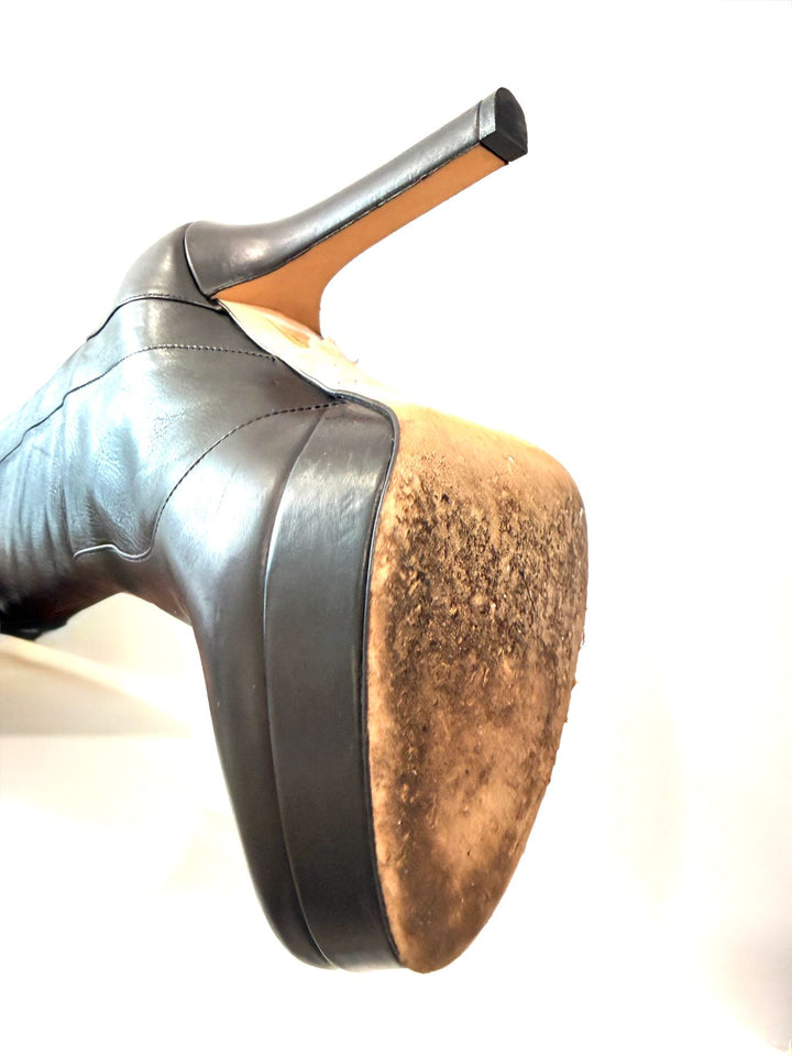 JIMMY CHOO NAPPA LEATHER OVER KNEE BOOTS