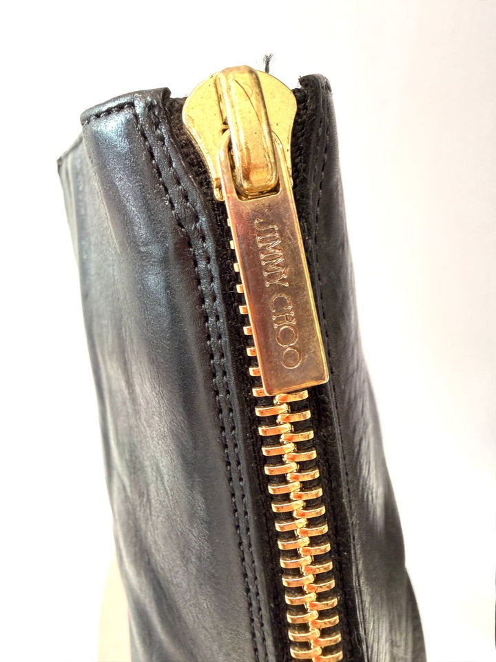 JIMMY CHOO NAPPA LEATHER OVER KNEE BOOTS