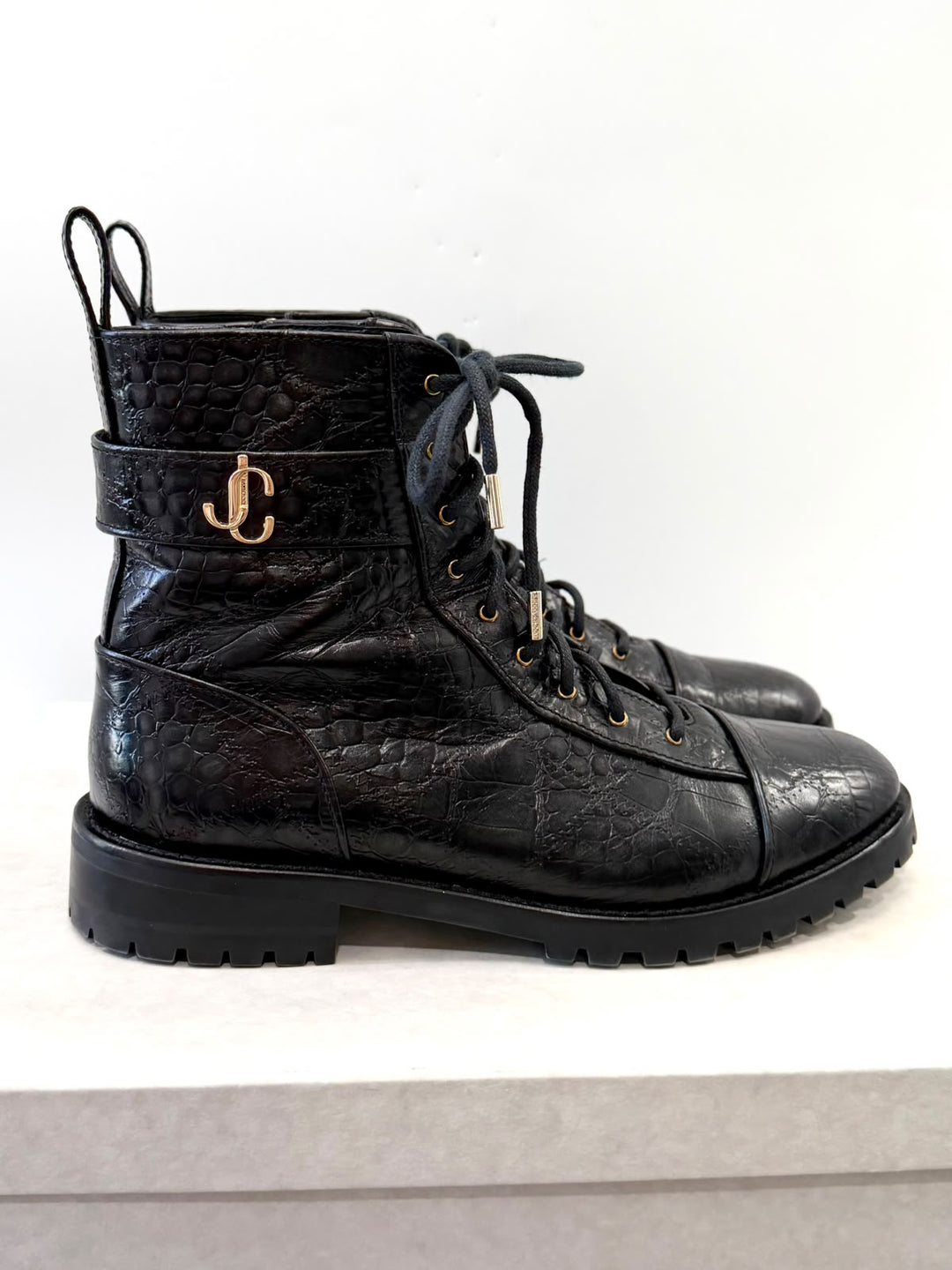 JIMMY CHOO CAYO COMBAT BOOTS