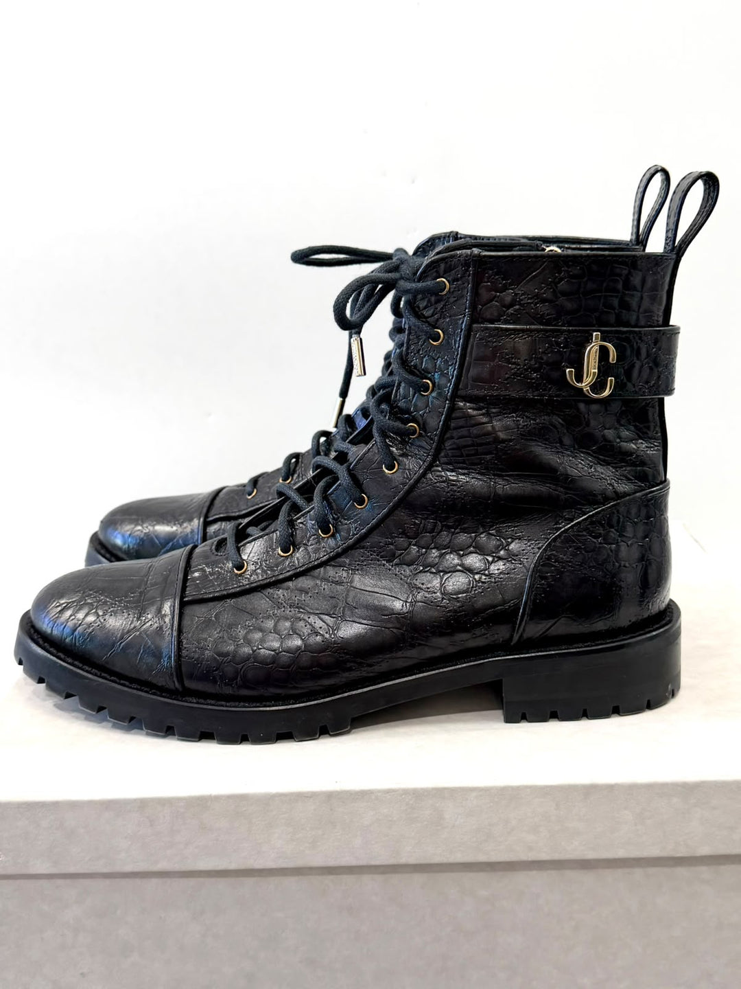 JIMMY CHOO CAYO COMBAT BOOTS