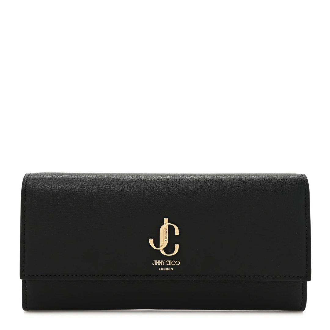 JIMMY CHOO GRAINY CALFSKIN MARTINA CONTINENTAL WALLET