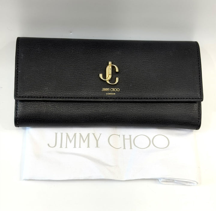JIMMY CHOO GRAINY CALFSKIN MARTINA CONTINENTAL WALLET