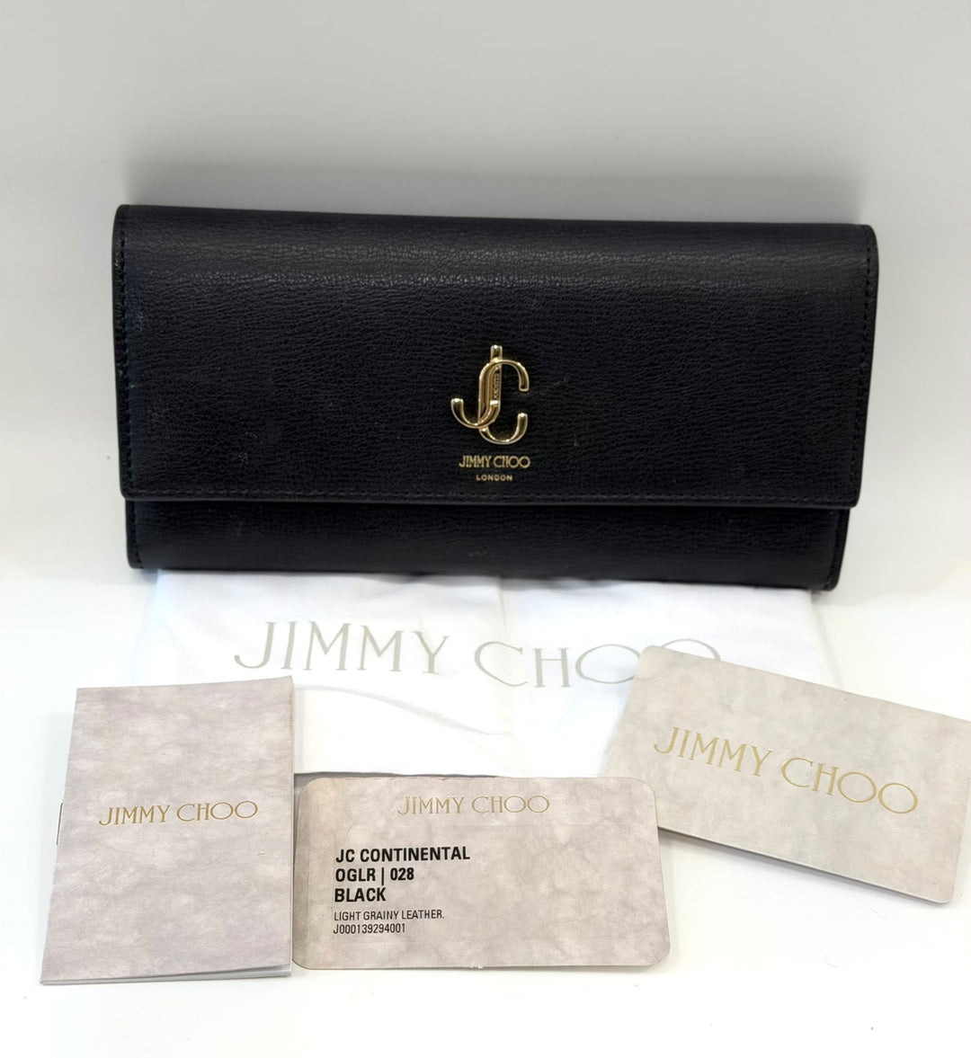 JIMMY CHOO GRAINY CALFSKIN MARTINA CONTINENTAL WALLET