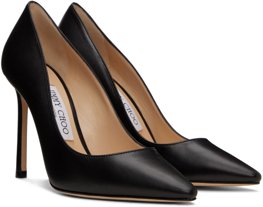 JIMMY CHOO ROMY 100 KID LEATHER PUMPS