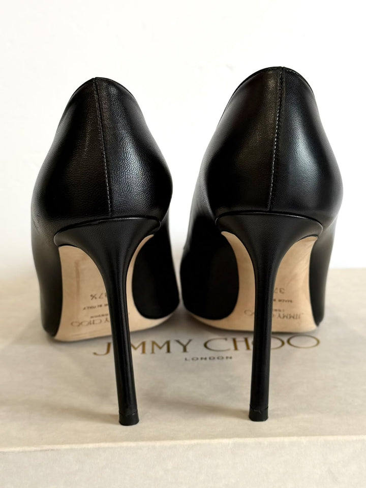 JIMMY CHOO ROMY 100 KID LEATHER PUMPS
