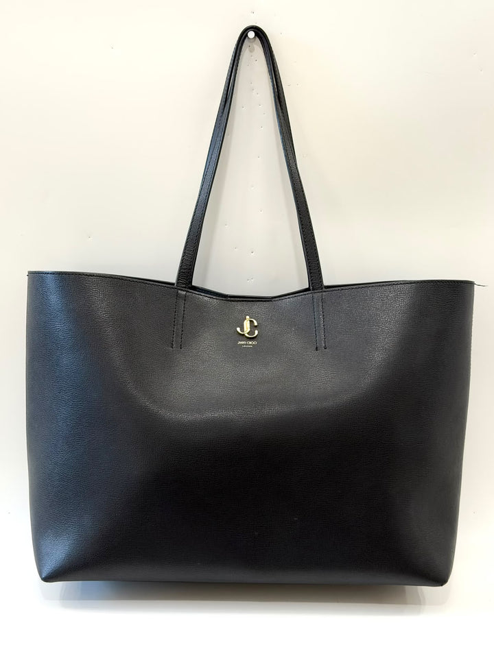 JIMMY CHOO SIGNATURE LEATHER TOTE BAG